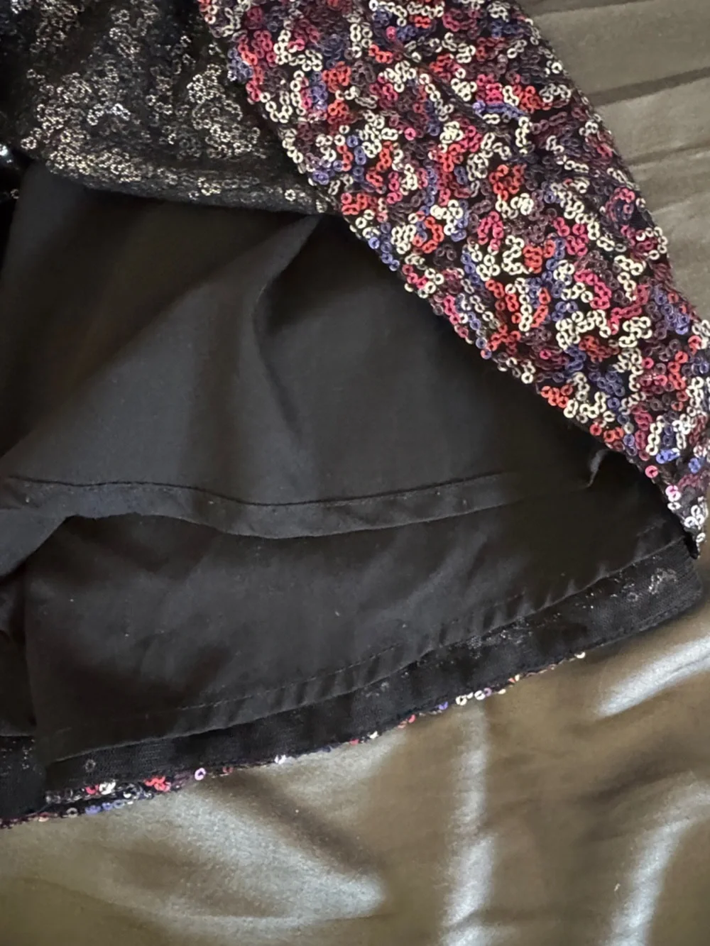 GAP Black Skirt with Pink, Purple and Blue Sequins / AA39